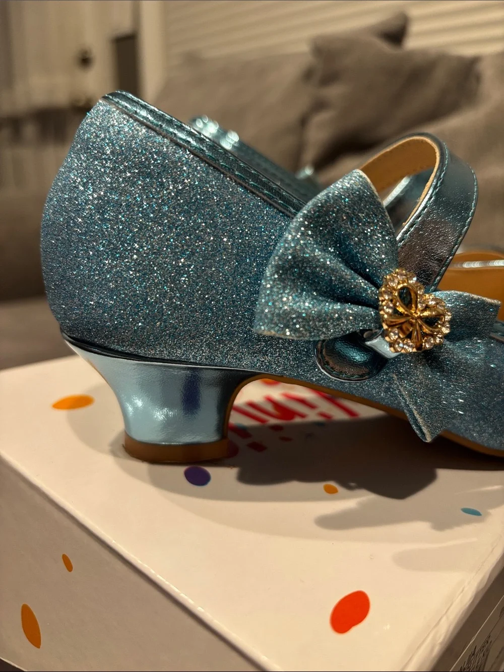Pandaninja Blue Glitter Kids Shoes